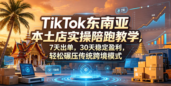 TikTok东南亚本土店实操陪跑教学,7天出单,30天稳定盈利,轻松碾压传统跨境模式(更新0819)|副业联盟