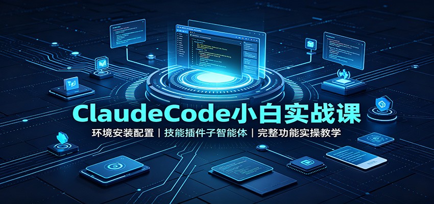 ClaudeCode小白实战课:环境安装配置,技能插件子智能体,完整功能实操教学|副业联盟