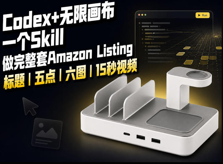 我用一个Codex Skill做完Amazon Listing：标题、五点、六图和视频全流程|副业联盟