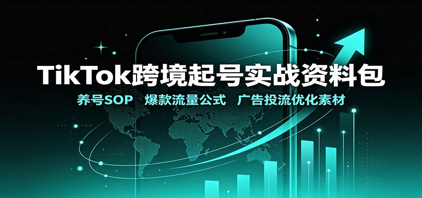 TikTok跨境起号实战资料包：养号SOP，爆款流量公式，广告投流优化素材 - 副业联盟|副业联盟
