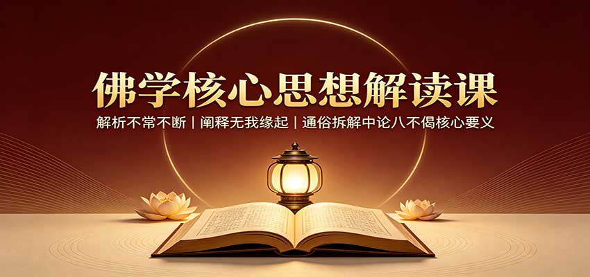佛学核心思想解读课：解析不常不断，阐释无我缘起，通俗拆解中论八不偈核心要义 - 副业联盟|副业联盟