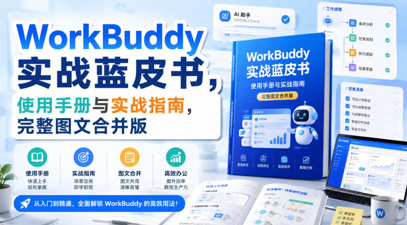 WorkBuddy实战蓝皮书，使用手册与实战指南，完整图文合并版 - 副业联盟|副业联盟