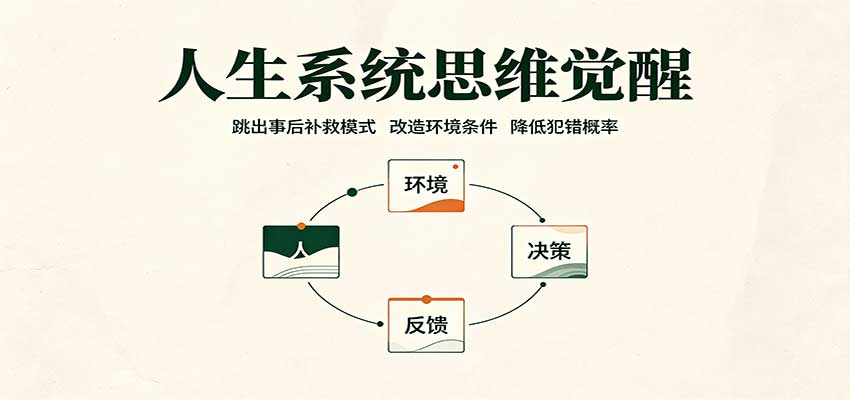 人生系统思维觉醒:跳出事后补救模式,改造环境条件,降低犯错概率|副业联盟
