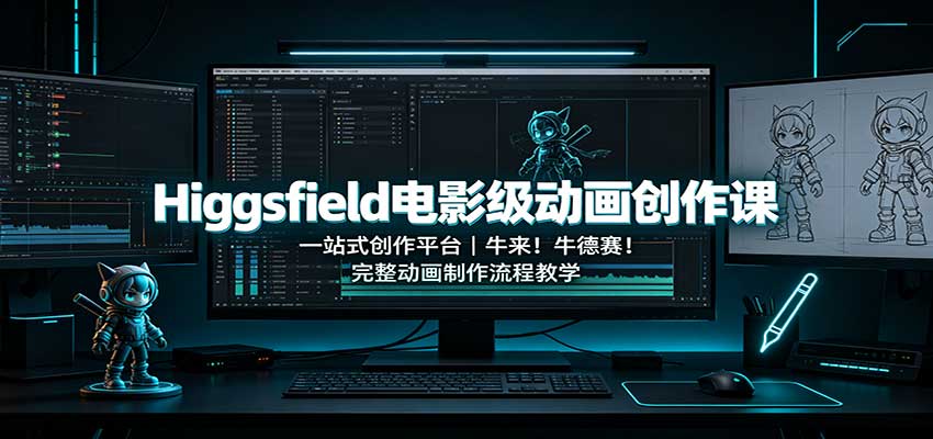 Higgsfield电影级动画创作课:一站式创作平台,牛来!牛德赛!完整动画制作流程教学|副业联盟
