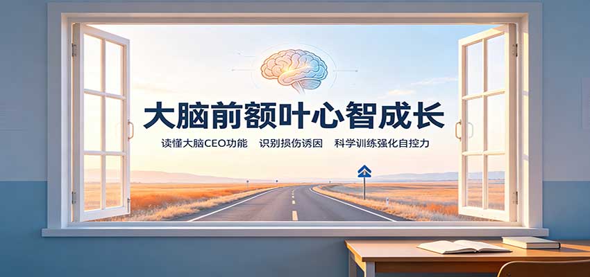 大脑前额叶心智成长:读懂大脑CEO功能,识别损伤诱因,科学训练强化自控力|副业联盟