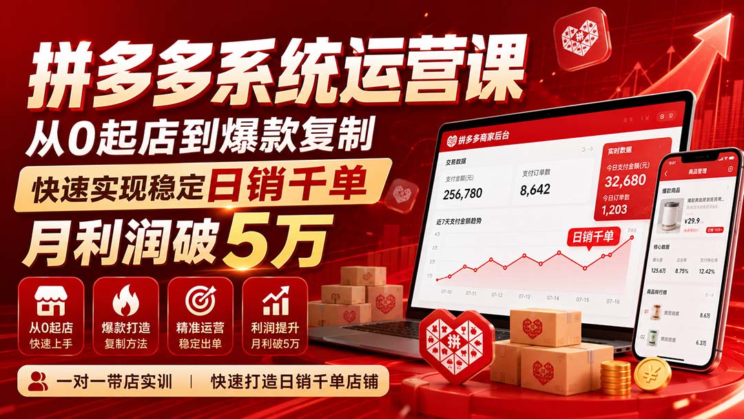 图片[1]|拼多多系统运营课(更新8月 - 副业联盟|副业联盟