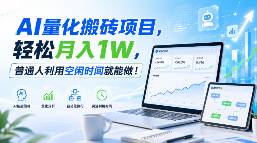AI量化搬砖项目，轻松月入1W，新手小白也能直接入局！ - 副业联盟|副业联盟