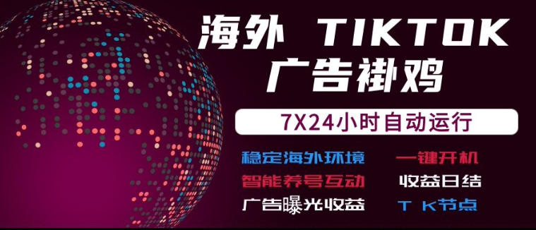 海外TikTok挂G流量变现,7X24自动运行,广告曝光收益,收益日结【揭秘】|副业联盟