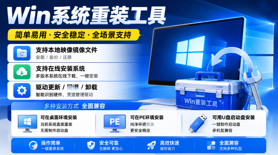 Win系统重装工具，支持本地映像镜像文件安装备份，简单易用-安全稳定-全场景支持 - 副业联盟|副业联盟