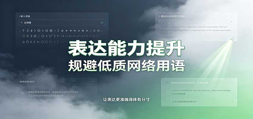 表达能力提升:语言塑造思想逻辑,规避低质网络用语,强化心智感知|副业联盟