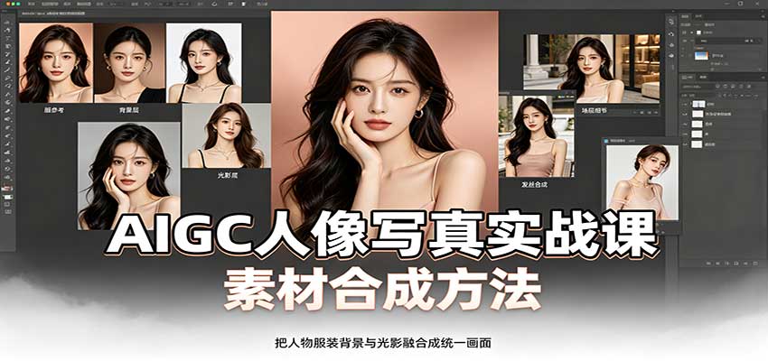 AIGC人像写真实战课:软件平台部署筹备,素材合成方法,多题材写真案例|副业联盟