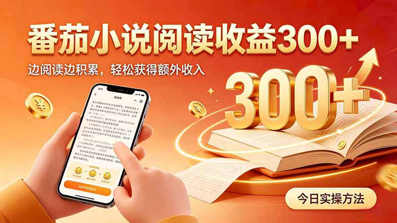 全自动番茄挂机玩法,日入300+边阅读边积累,轻松获得额外收入|副业联盟