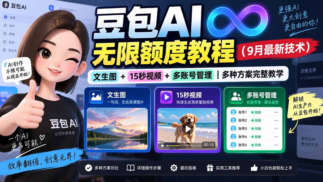 豆包AI无限额度教程(9月最新技术 - 副业联盟|副业联盟