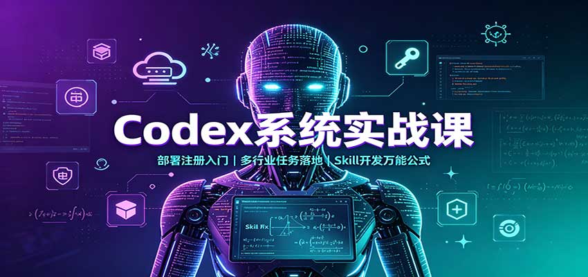 Codex系统实战课:部署注册入门,多行业任务落地,Skill开发万能公式|副业联盟