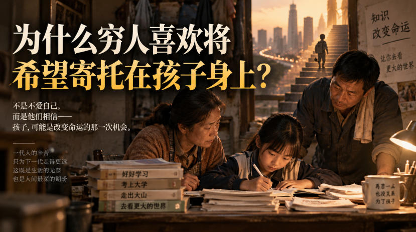 某社群精品文章:为什么穷人喜欢将希望寄托在孩子身上?|副业联盟