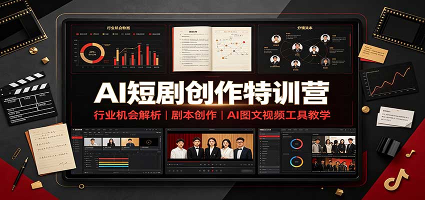 AI短剧创作特训营:行业机会解析,剧本创作,AI图文视频工具教学(文字版)|副业联盟