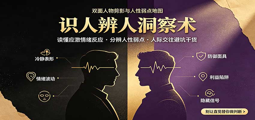 识人辨人终极心法:读懂应激情绪反应,分辨人性弱点,人际交往避坑干货|副业联盟