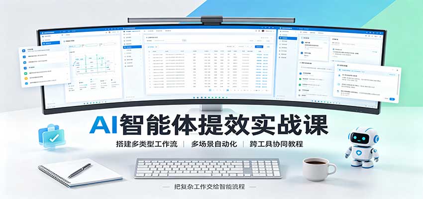 AI智能体提效实战课:搭建多类型工作流,多场景自动化,跨工具协同教程|副业联盟