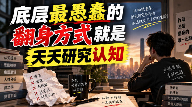 付费文章:底层最愚蠢的翻身方式就是天天研究认知|副业联盟