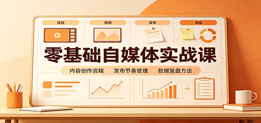 零基础自媒体实战课：赛道人设冷启动，内容创作复盘，公私域商业闭环|副业联盟
