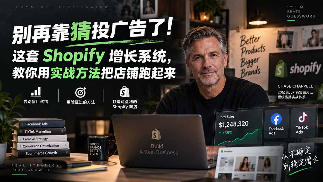 别再靠猜投广告了!这套 Shopify 增长系统,教你用实战方法把店铺跑起来【原创双语字幕】|副业联盟