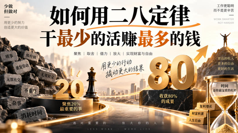 付费文章:如何用二八定律干最少的活賺最多的钱|副业联盟