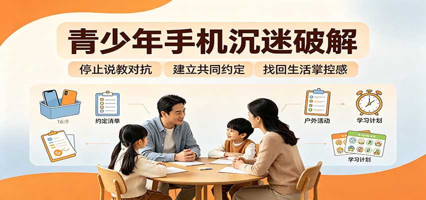 青少年手机沉迷破解：跳出管控说教思维，六步法引导孩子夺回注意力掌控权|副业联盟
