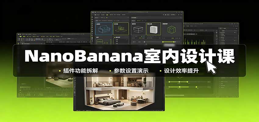 NanoBanana室内设计课：无限画布配置，插件实操，生图改图视频制作|副业联盟