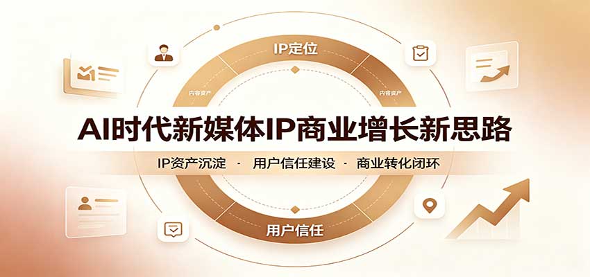 AI时代新媒体IP商业增长新思路：摒弃复杂运营套路，用极简思维打通获客路径|副业联盟