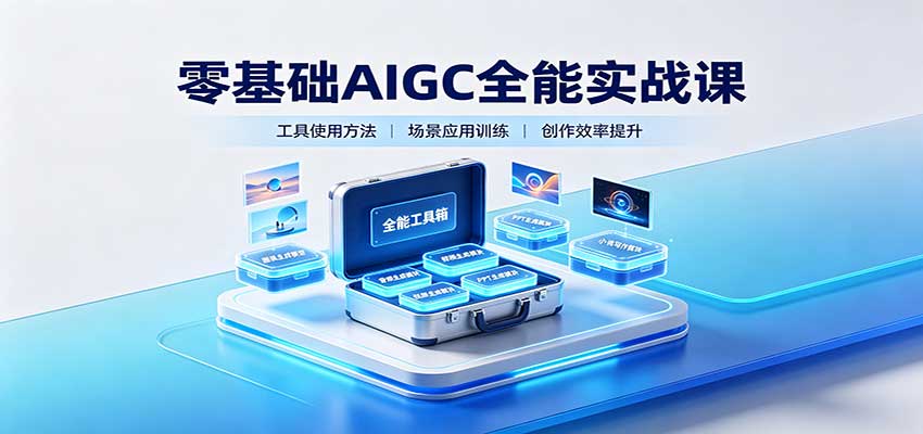 零基础AIGC全能实战课：覆盖绘画、影音、PPT、小说多场景AI创作|副业联盟