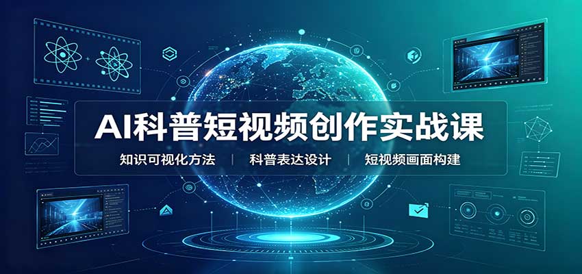 AI科普短视频创作实战课：配套要点文档，文案与视频提示词模板教学|副业联盟
