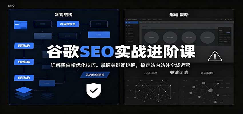 2026谷歌SEO实战进阶课：详解黑白帽优化技巧，掌握关键词挖掘，搞定站内站外全域运营|副业联盟