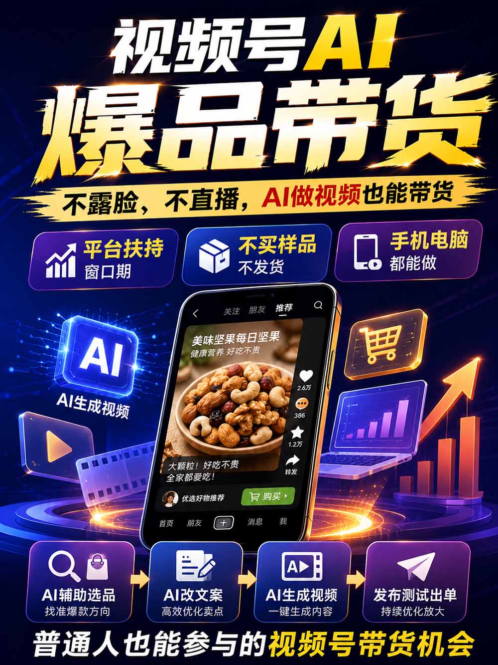 图片[2]|2026视频号AI爆品带货训练营-9月开课｜不露脸不直播，AI做视频发视频号，有人下单，你赚佣金，轻松单日佣金1000+ - 副业联盟|副业联盟