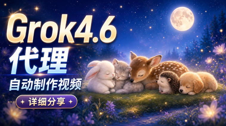 Grok 4.6代理自动制作视频！从提示词到成片全流程详细分享｜AI Agent实操分享 - 副业联盟|副业联盟