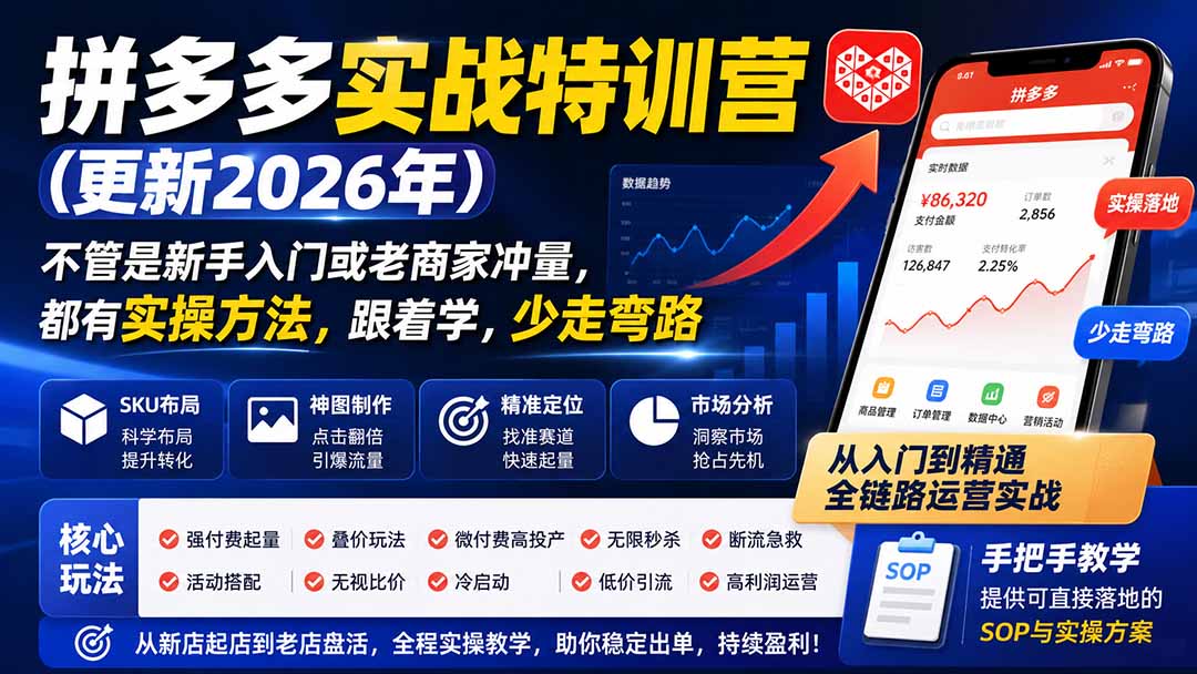 拼多多实战特训营(更新0920|副业联盟