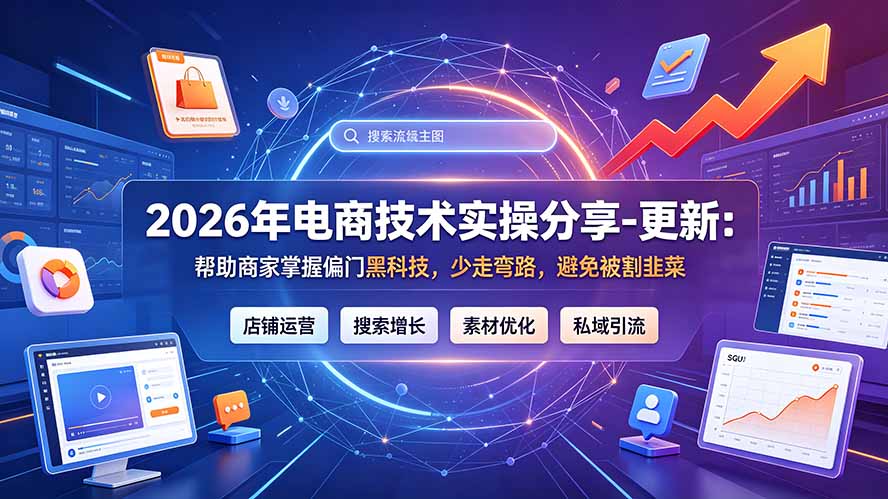 2026年电商技术实操分享-更新9月:帮助商家掌握偏门黑科技,少走弯路,避免被割韭菜|副业联盟