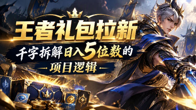 王者游戏礼包拉新_千字拆解日入5位数的项目逻辑|副业联盟