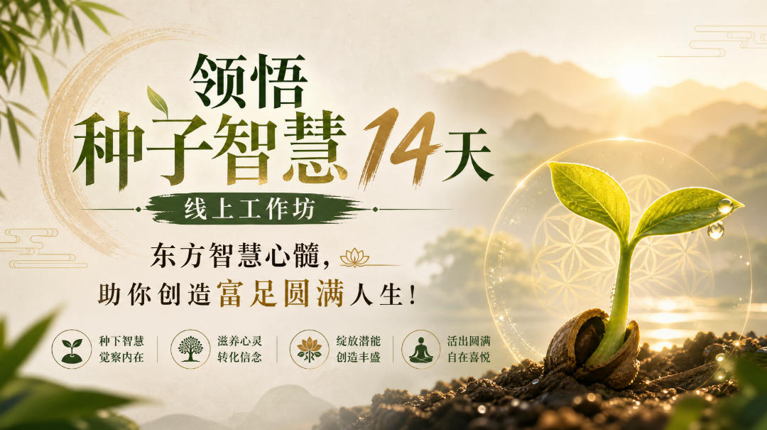 鹿大米领悟种子智慧14天线上工作坊,东方智慧心髓,助你创造富足圆满人生!|副业联盟