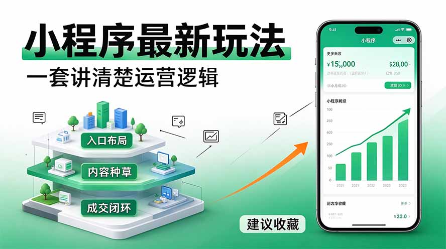 微信小程序最新玩法 四种收益来源,单日收入400+|副业联盟