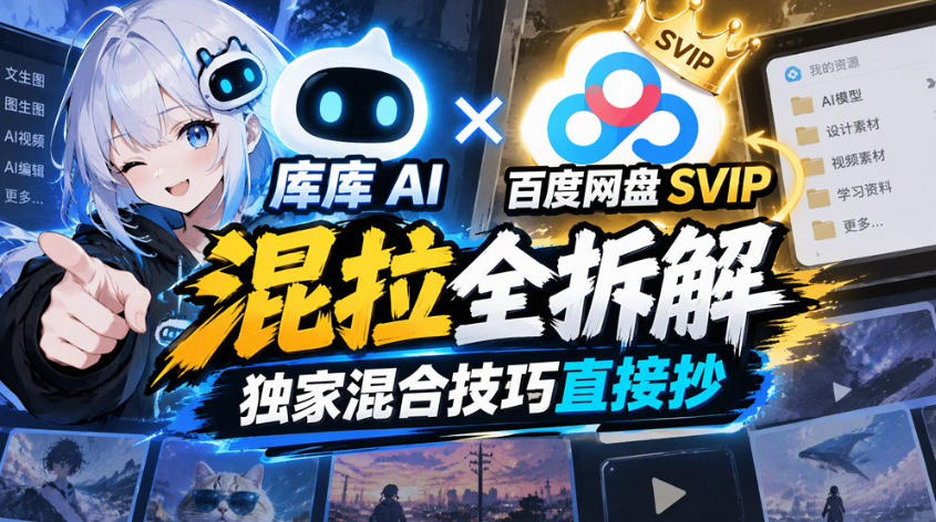 库库AI×百度网盘SVIP混拉全拆解，独家混合技巧直接抄|副业联盟