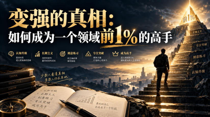 付费文章:变强的真相:如何成为一个领域前1%的高手|副业联盟