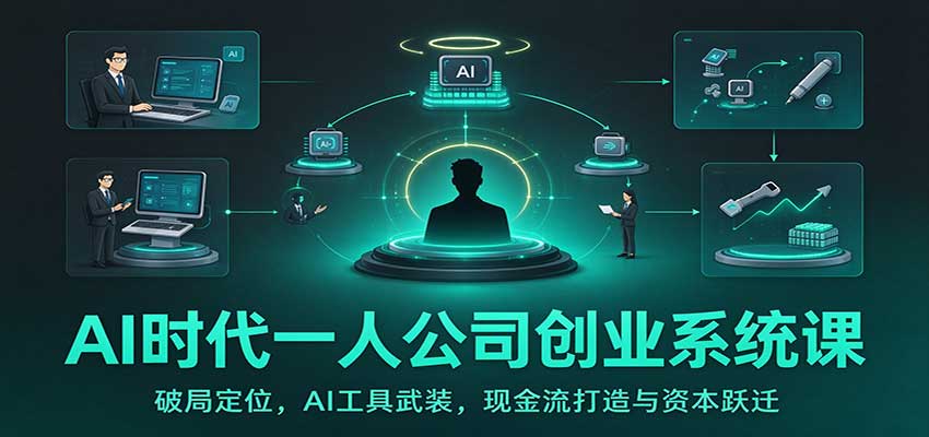 AI时代一人公司创业系统课:破局定位,AI工具武装,现金流打造与资本跃迁|副业联盟