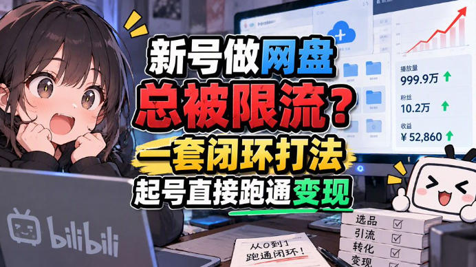 网盘拉新SOP:小白前期宝典,每一步都有明确动作,几千测试出来的打法,全程不限流|副业联盟