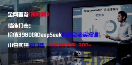 精准打击：价值3980的DeepSeek私域引流实操课，小白实操无门槛，日引精准粉300+ - 副业联盟-副业联盟