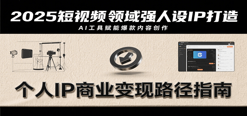 2025短视频领域强人设IP打造，结合爆款案例与AI工具应用，从个人出镜到商业成交转化 - 副业联盟-副业联盟