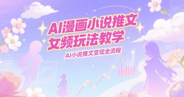 AI漫画小说推文女频玩法教学，AI小说推文变现全流程 - 副业联盟-副业联盟