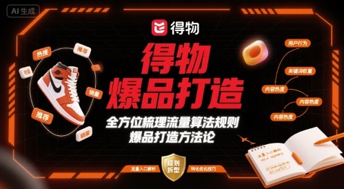 得物爆品打造，全方位梳理得物流量算法规则爆品打造规则 - 副业联盟-副业联盟