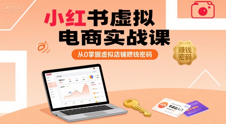 小红书虚拟电商实战课，从0掌握虚拟店铺賺钱密码(更新) - 副业联盟-副业联盟