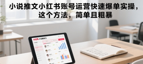 小说推文小红书账号运营快速爆单实操，这个方法，简单且粗暴 - 副业联盟-副业联盟
