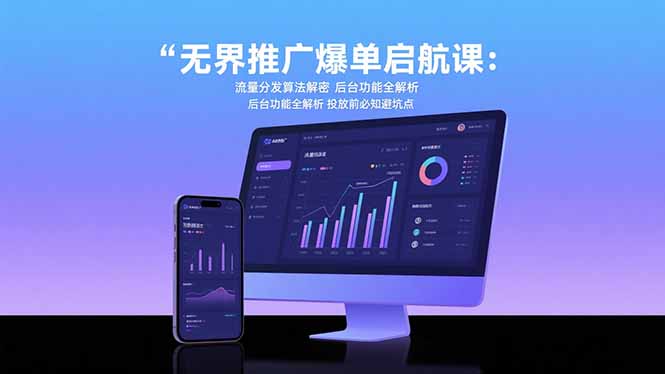 无界推广爆单启航课：流量分发算法解密 后台功能全解析 投放前必知避坑点 - 副业联盟-副业联盟